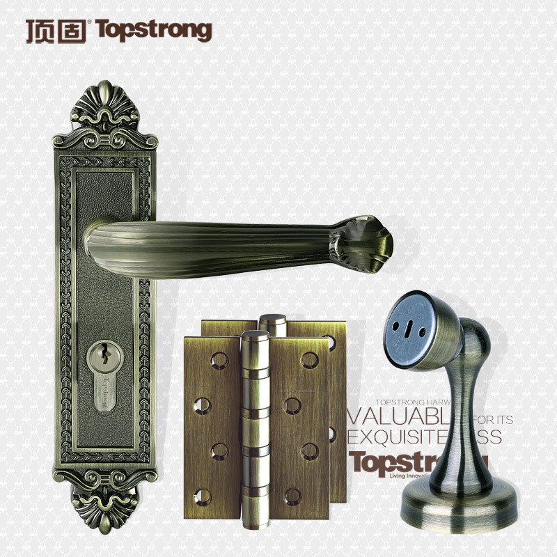 顶固室内欧式门锁 实木房门锁门锁三件套餐家用门锁