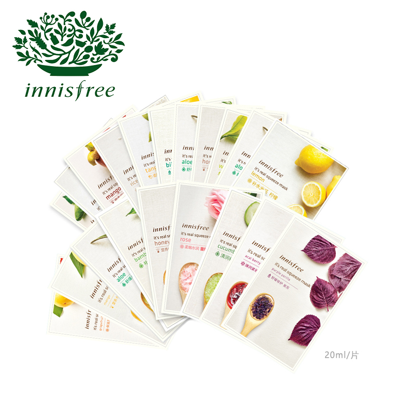 innisfree/悦诗风吟真萃鲜润面膜系列15款 补水保湿舒缓肌肤